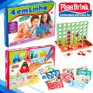 Kit 2 Jogos Pedagógicos Didáticos Infantil Artista Mirim + 4 Em Linha Colorir Desenhar Raciocínio Lógico Coordenação Motora Aprendizado Brinquedo Meninos Meninas Presente Aniversário Natal Dia das Crianças