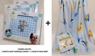 Kit 2 Jolitex ! Cobertor Disney Bordado + Manta Bebe Menino