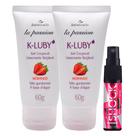 Kit 2 K-LUBY Gel Corporal Umectante Beijável Morango + 1 Óleo Spray Shock Plus Morango Kit 2 K-LUBY Gel Corporal Umectante Beijável Morango + 1 Óleo Spray Shock Plus Morango