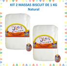 Kit 2 Kg Massas De Biscuit Jl Artesanato Natural