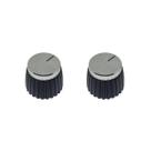 Kit 2 Knob Amplificador Estilo Marshall Prateado Silver
