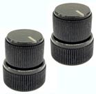 KIT 2 Knob duplo concentrico guitarra baixo aluminio BK Nova