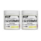 Kit 2 L-Glutamina 100% Pura em pó Sem Sabor 2x250g FNB Sports Nutrition