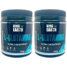Kit 2 L-Glutamina 300g 100%Pura - King Earth