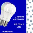 Kit 2 Lâmpada de LED Smart Tramontina Base E27 10W Bivolt com 16 Milhões de Cores RGBW WiFi Bluetooth