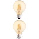 Kit 2 Lampada Filamento E27 G95 Globo 4W Bivolt Foxlux