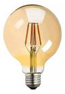 Kit 2 Lâmpada Filamento LED G95 4W E27 Âmbar Retrô Vintage 110V/220V Bivolt