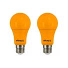Kit 2 Lâmpada Led A60 9w E27 Amarela Anti Inseto Mosquito