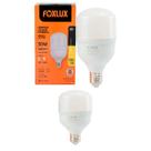 Kit 2 Lâmpada LED Alta Potência Foxlux 30W 3000K Branco Quente E27 2400lm Bivolt Luz de Conforto, Salas, Áreas Gourmet, Ambientes Grandes