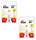 Kit 2 lampada led halopim bipino g9 2w 2500k 220v kian top