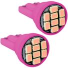 Kit 2 Lâmpadas 8 Led T10 W5w Pingo Colorida 12v 5 Watts Rosa