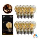 Kit 2 Lampadas Bolinha Filamento Led Retro 4W E27 Branco Quente 2200K Ambar Ctb