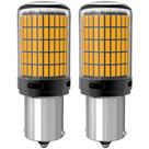 Kit 2 Lâmpadas Led BA15s P21W 1156 144 Leds Canbus Laranja