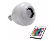 Kit 2 Lâmpadas Musical Led Bluetooth Caixa Som E27 Bivolt