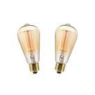 Kit 2 Lâmpadas ST64 Filamento Carbono Vintage 2000K Âmbar 220V