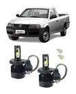 Kit 2 Lampadas Super Led Farol H4 Saveiro G3 Foco Simples