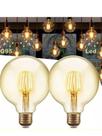 Kit 2 Lâmpadas Vintage de Filamento de LED G95 Bivolt Soquete E27 2.300 K 6 Watts 750 Lumens Kit 2 Lâmpadas Vintage de Filamento de LED G95 Bivolt Soquete E27 2.300 K 6 Watts 750 Lumens