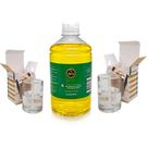 Kit 2 Lamparina Cilíndrica Lisa + 500 ml Fluido Citronela