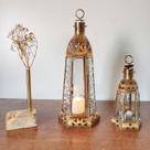 Kit 2 Lamparina Lanterna Marroquina Porta Velas Decorativa