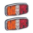 Kit 2 lanterna carretinha canoinha led prova água com luz ré