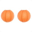 Kit 2 Lanterna Japonesa Papel 40 cm Laranja