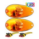KIT 2 Lanterna Lateral Ônibus Bolha 5 Led 12 Volts com Conector