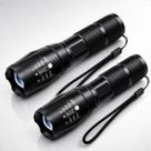 Kit 2 Lanterna Tática Militar Potente Led Zoom X1000 Camping Recarregável Longo Alcance Caça, Pesca, Blackout Atacado
