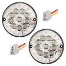 KIT 2 Lanterna Traseira Ônibus Caminhão 125mm 10 LED 24V CR +Conector