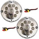 KIT 2 Lanterna Traseira Ré Ônibus Caminhão 155mm 10 LED 24V CR c/Conector