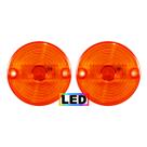KIT 2 Lanterna Vigia Ônibus 70mm LED BIVOLT Âmbar