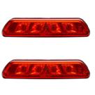 Kit 2 Lanterna Vigia Traseira Ônibus Neobus New Road 4 LED RUBI 24V