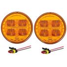 Kit 2 Lanternas Dianteira Direc. LED 70mm AM 24V c/chicote