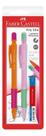 Kit 2 Lapiseira Poly Slim 0.5mm Rosa E Roxa Faber Castell Coloridas