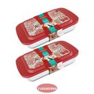 Kit 2 Lasanheira Retangular 3,7L C/Tampa Vidro DecoradaNadir