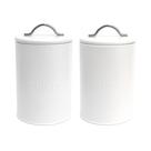 Kit 2 Latas de Café e Açúcar Brancas Com Alça - Herméticas