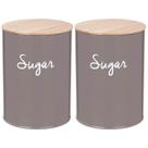 Kit 2 Latas Porta Mantimentos Pote Hermético para Açúcar com Tampa Bambu Haus Concept Sugar Kit 2 Latas Porta Mantimentos Pote Hermético para Açúcar com Tampa Bambu Haus Concept Sugar
