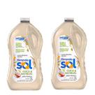 Kit 2 Lava Roupas Líquido Girando Sol 3 Litros Coco e Baunilha