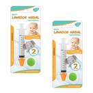 Kit 2 Lavador Nasal Universal Com 2 Bicos + Seringa - 3B