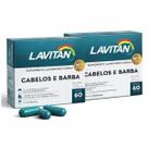 kit 2 Lavitan Cabelos e Barba Cimed 60 Cápsulas Crescimento, Força e Preenchimento Original