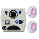 Kit 2 LED Piscina RGB Colorido SMD 9W + Central Wifi Sodramar