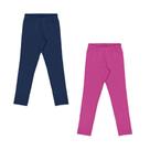 Kit 2 Legging Infantil Algodão Pink Marinho Maju Marlan Kit 2 Legging Infantil Algodão Pink Marinho Maju Marlan