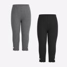 Kit 2 Leggings Infantil Menina Canelada Laço Fru-frú Básica