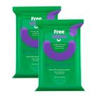 Kit 2 Lenço Umedecido Free Wipes Antisséptico com 20 Unidades