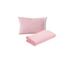 Kit 2 Lençóis Berço Desmontável e 2 Fronhas Malha 100% Algodão Rosa Arrumadinho Enxovais Kit 2 Lençóis Berço Desmontável e 2 Fronhas Malha 100% Algodão Rosa Arrumadinho Enxovais