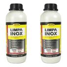 Kit 2 Limpa Inox Tira Ferrugem Mancha Oleo Inox 1 Litro Allchem