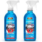 Kit 2 Limpa Vidros Classic 3 em 1 Reduz o Desgaste das Palhetas Proauto 500ml