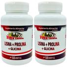 Kit 2 Lisina + Prolina + Glicina 240 Cápsulas - Rei Terra Kit 2 Lisina + Prolina + Glicina 240 Cápsulas - Rei Terra