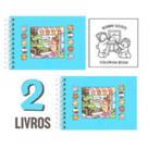 Kit 2 Livro de colorir bobbie Good espiral com 50 páginas capa dura e 1 folha de acetato para proteção da páginas