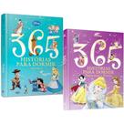 Kit 2 Livros 365 Histórias Para Dormir Disney Edição de Luxo Capa Dura Fábulas e Contos Disney