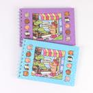 Kit 2 Livros De Colorir Boobie Goods Com Folha de Acetato 50 Páginas Caderno De Desenho Ursinho Coloring Book Rosa e Azul Colorir